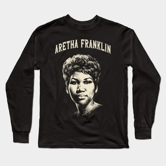 aretha franklin Long Sleeve T-Shirt by Yopi